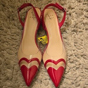 New A New Day Women's Size 8.5 Red Heart Kitten Heel‎ Shoes